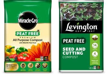 Miracle-Gro and Levington Peat Free Composts
