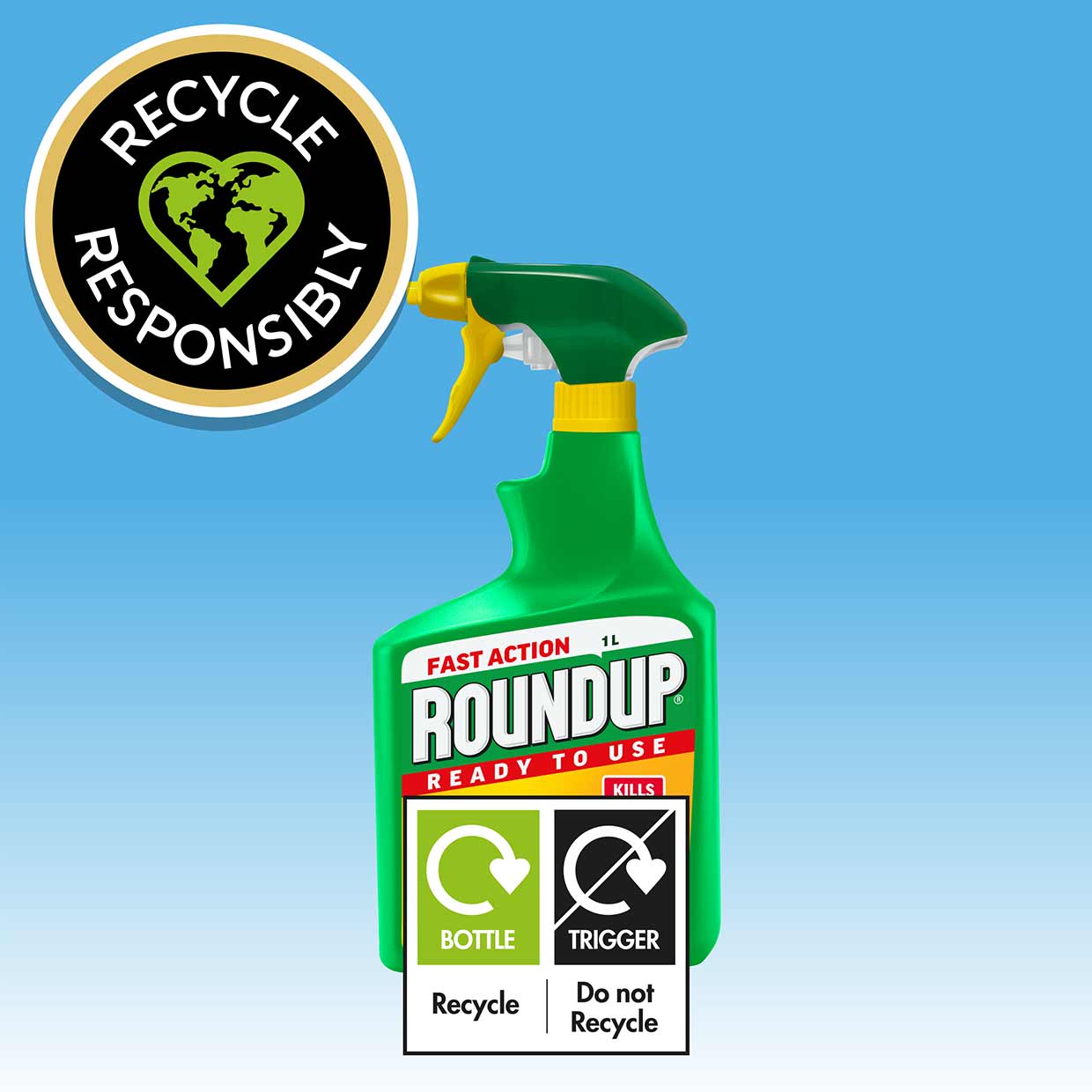 Roundup® Fast Action Ready To Use Weedkiller 1 Litre