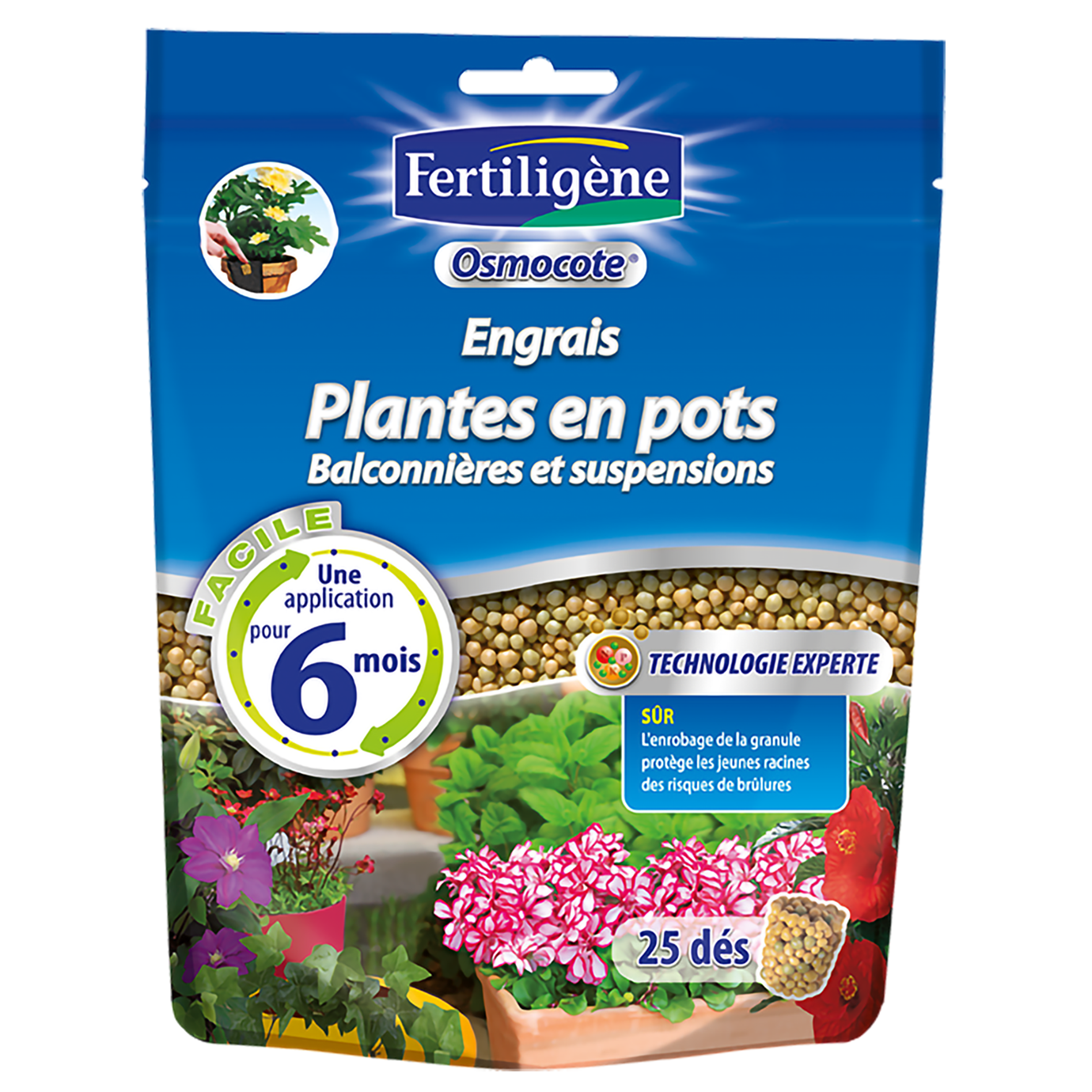 Fertiligène Engrais Osmocote Plantes en Pots Balconnières, 750G | La Pause  Jardin