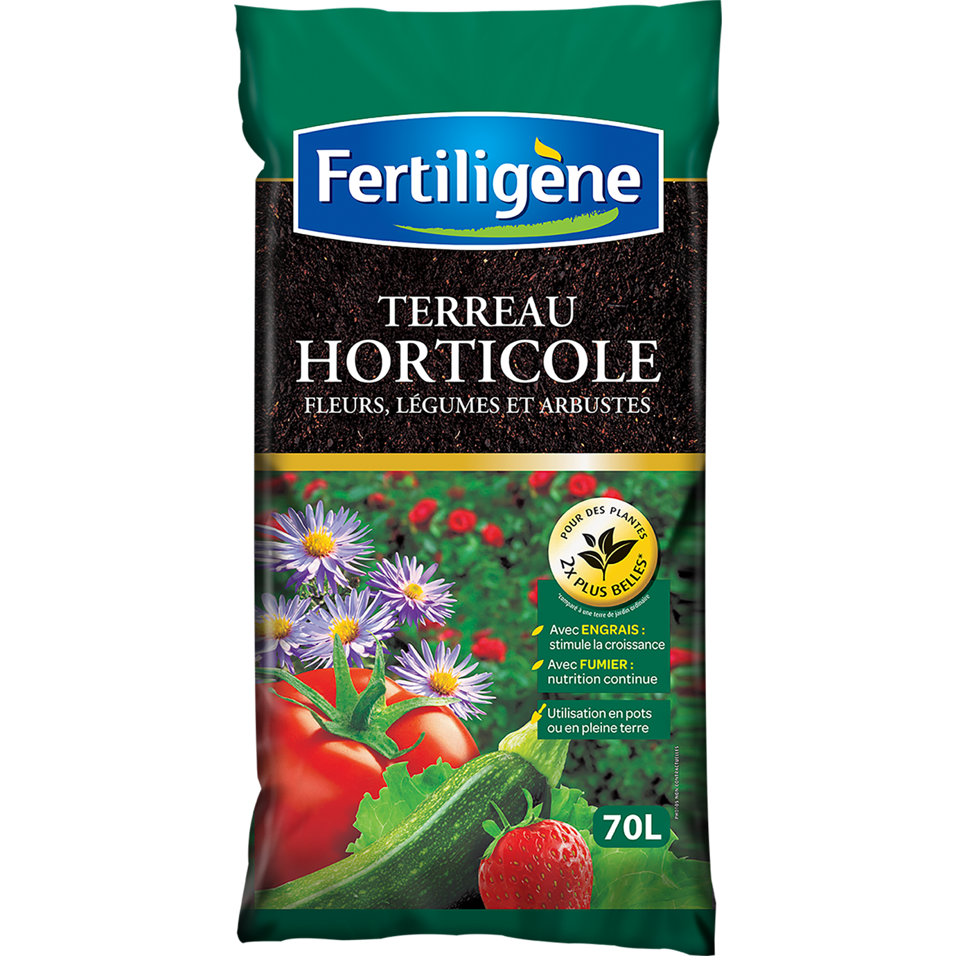 Fertiligène Terreau Horticole, 70 L | La Pause Jardin