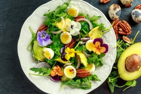 Mélange de fleurs comestibles - Salade de fleurs pour thés