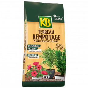 KB terreau rempotage plantes vertes et fleuries, 20L